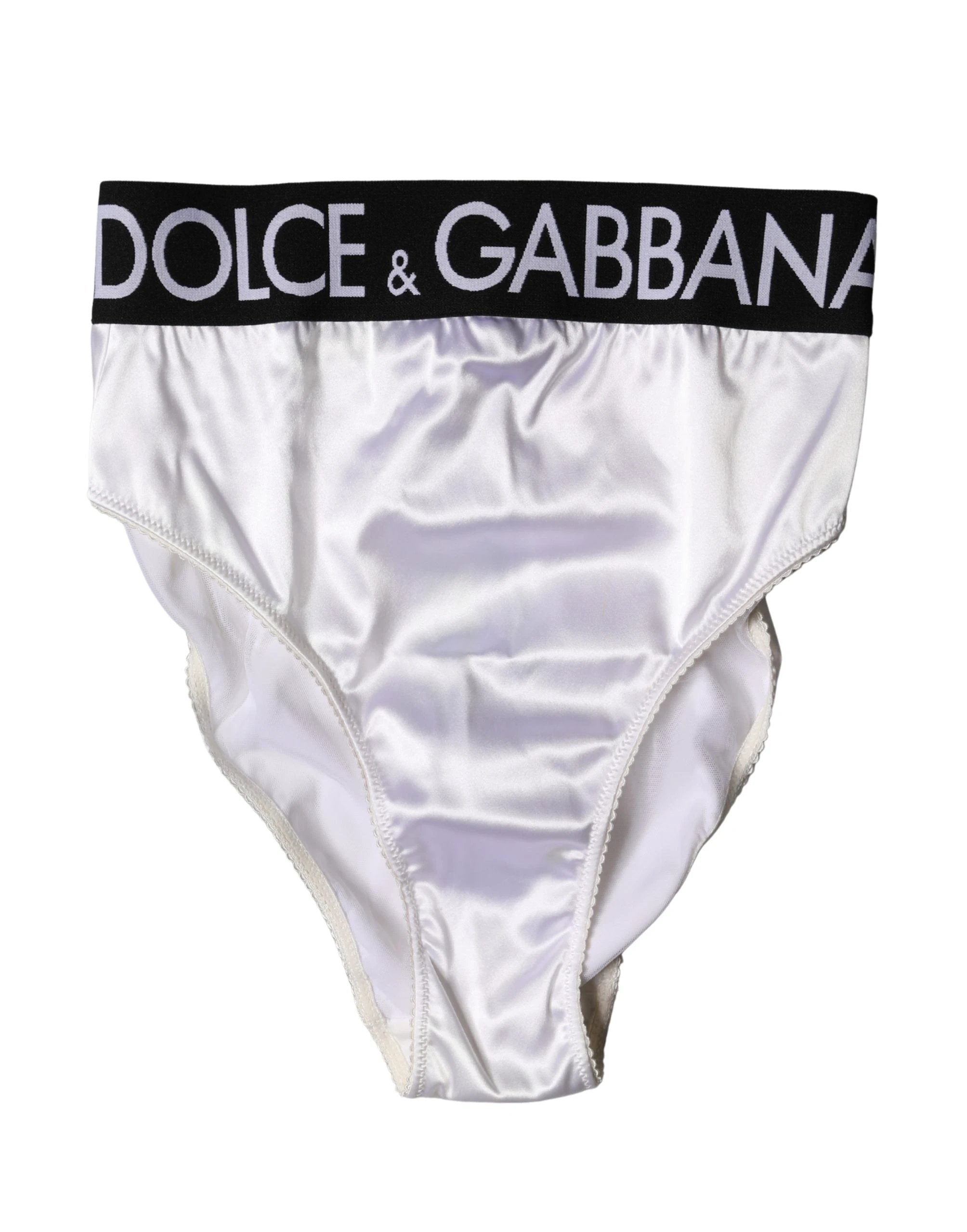 Culotte taille haute Dolce &amp; Gabbana blanche à logo