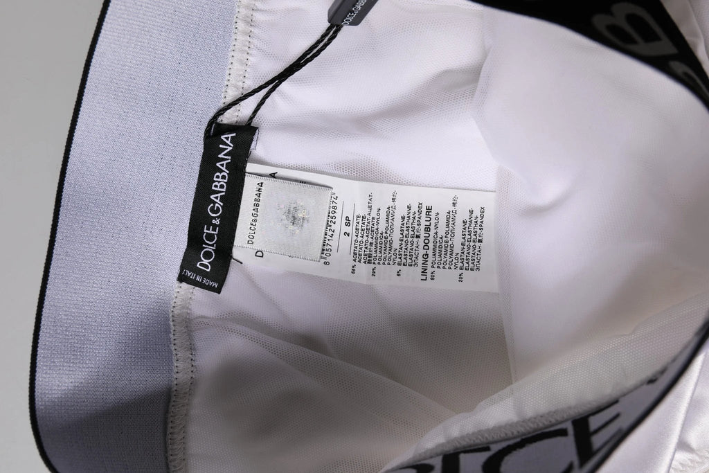 Culotte taille haute Dolce &amp; Gabbana blanche à logo
