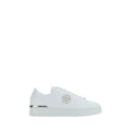 Philipp Plein White Leather Low Top Sneakers by Philipp Plein