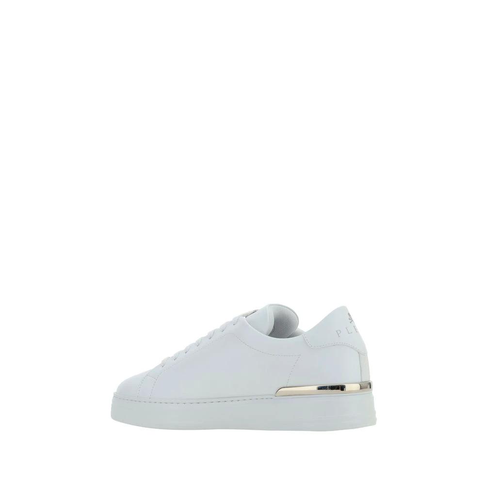 Philipp Plein White Leather Low Top Sneakers by Philipp Plein