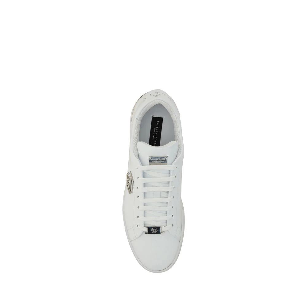 Philipp Plein White Leather Low Top Sneakers by Philipp Plein