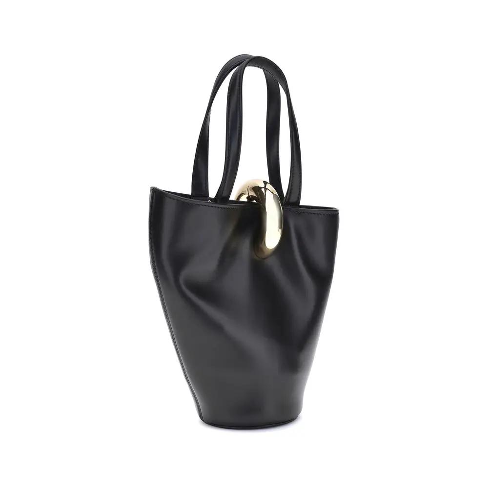 Jacquemus Sac à bandoulière en cuir de veau noir Bos Taurus