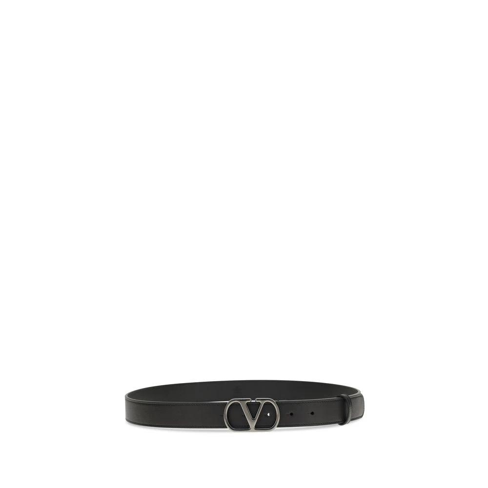 Ceinture Valentino Garavani Bos Taurus Regular en cuir de veau noir