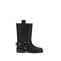 Bottes à lacets Ganni Bos Taurus en cuir de veau noir