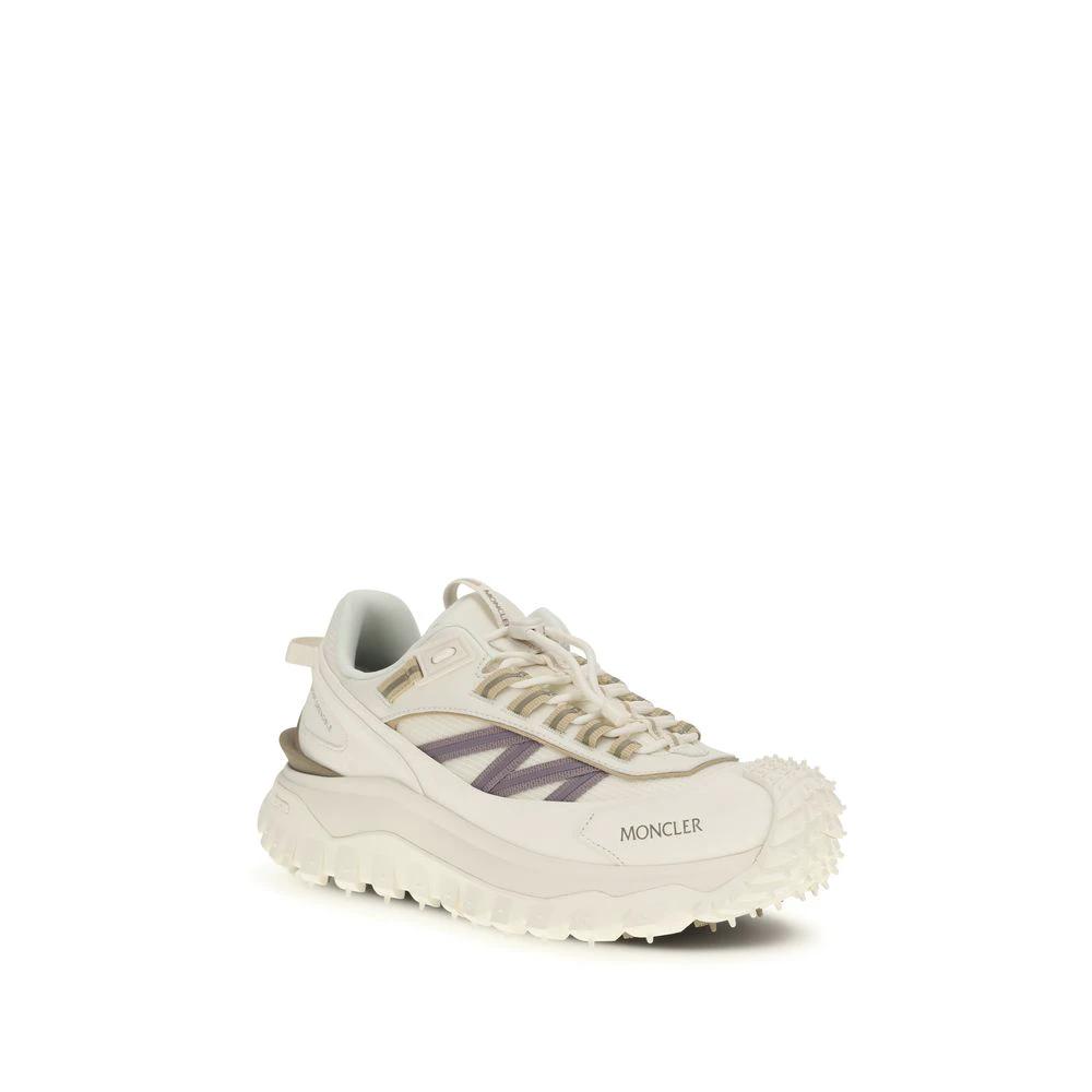 Moncler White Calf Leather Bos Taurus Athletic Sneakers by Moncler