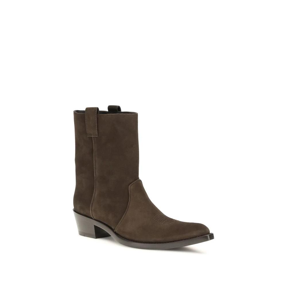 Bottines Khaite Bos Taurus en cuir de veau marron