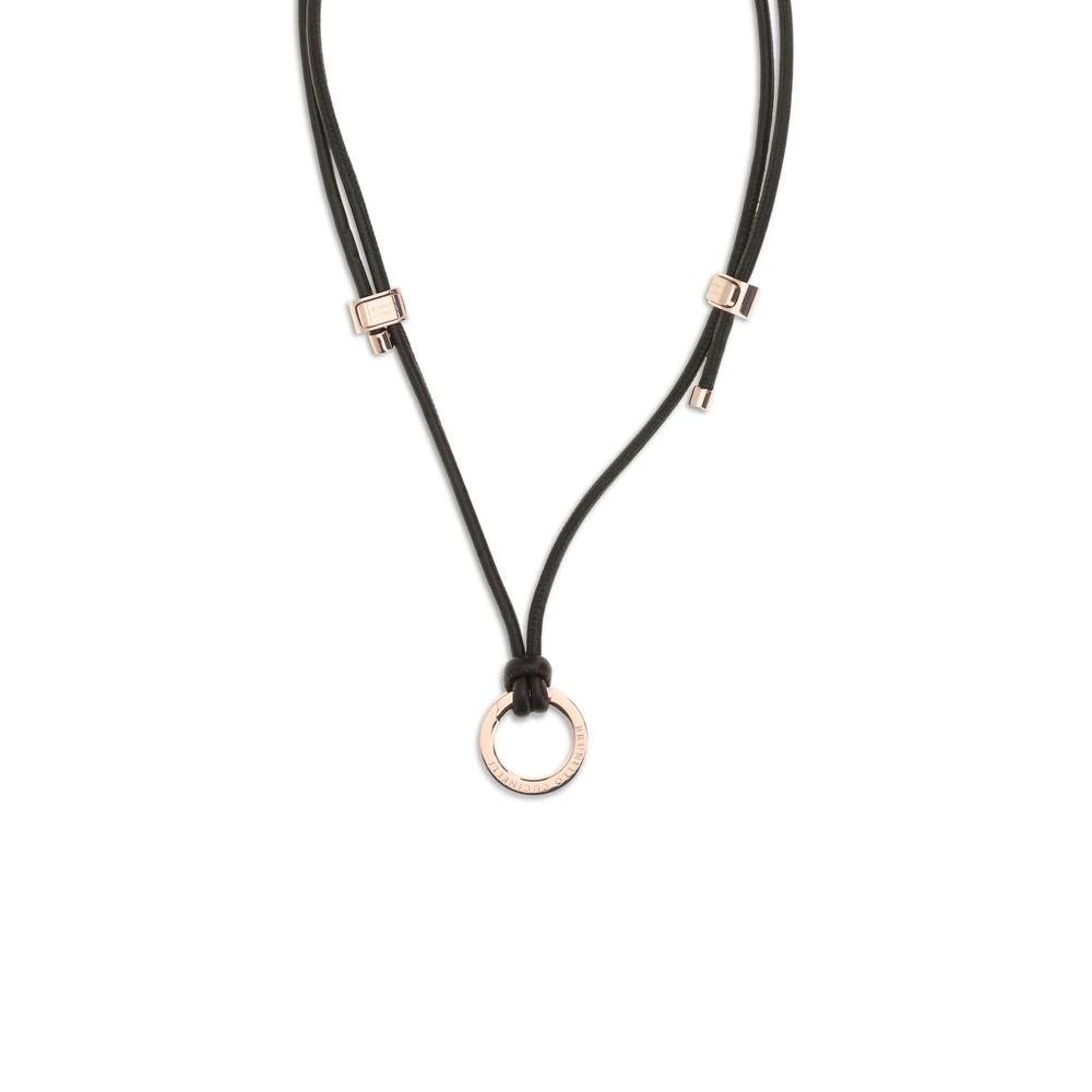 Brunello Cucinelli Brown Calf Leather Bos Taurus Keychain