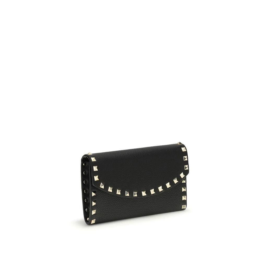 Portefeuille Valentino Garavani Bos Taurus en cuir de veau noir