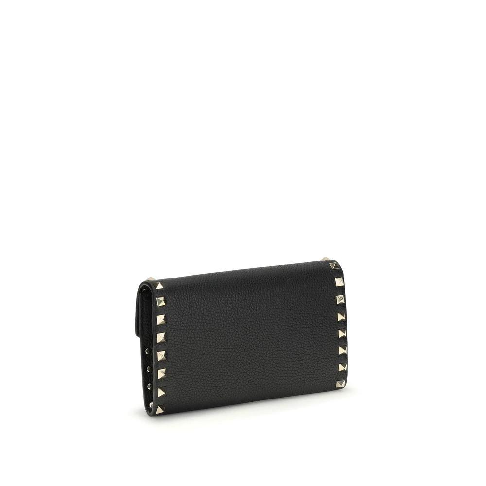 Portefeuille Valentino Garavani Bos Taurus en cuir de veau noir