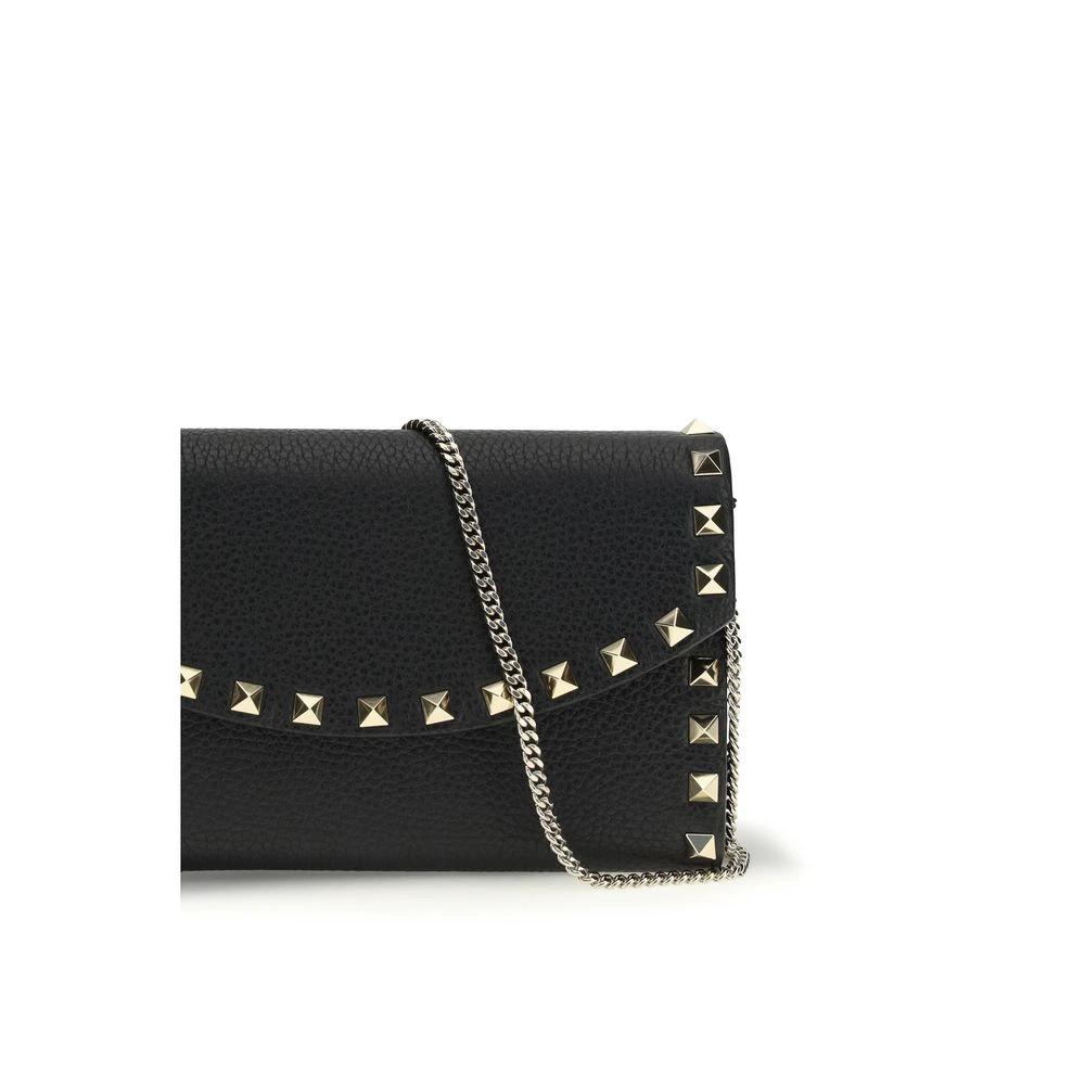 Portefeuille Valentino Garavani Bos Taurus en cuir de veau noir