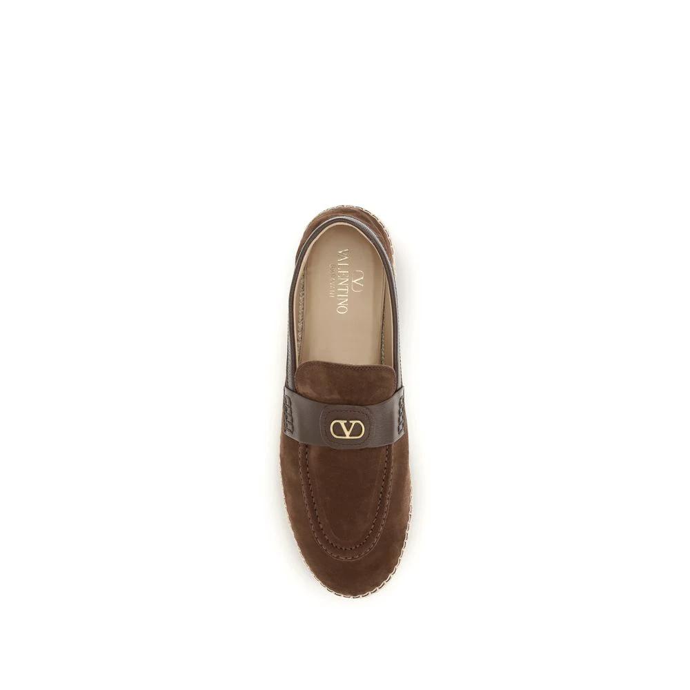Espadrilles Valentino Garavani Bos Taurus en cuir de veau marron