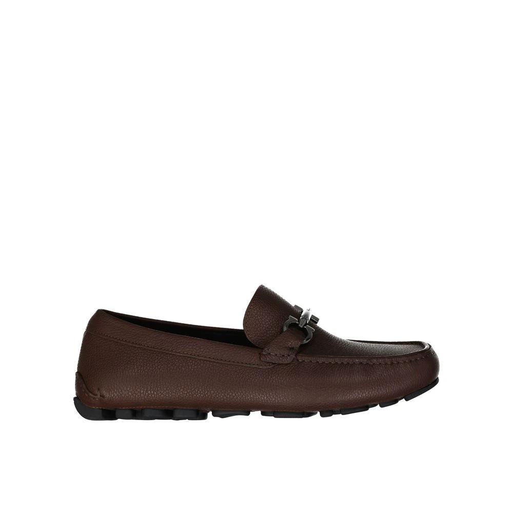 Mocassins Salvatore Ferragamo en cuir de veau marron