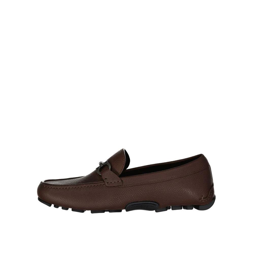 Mocassins Salvatore Ferragamo en cuir de veau marron