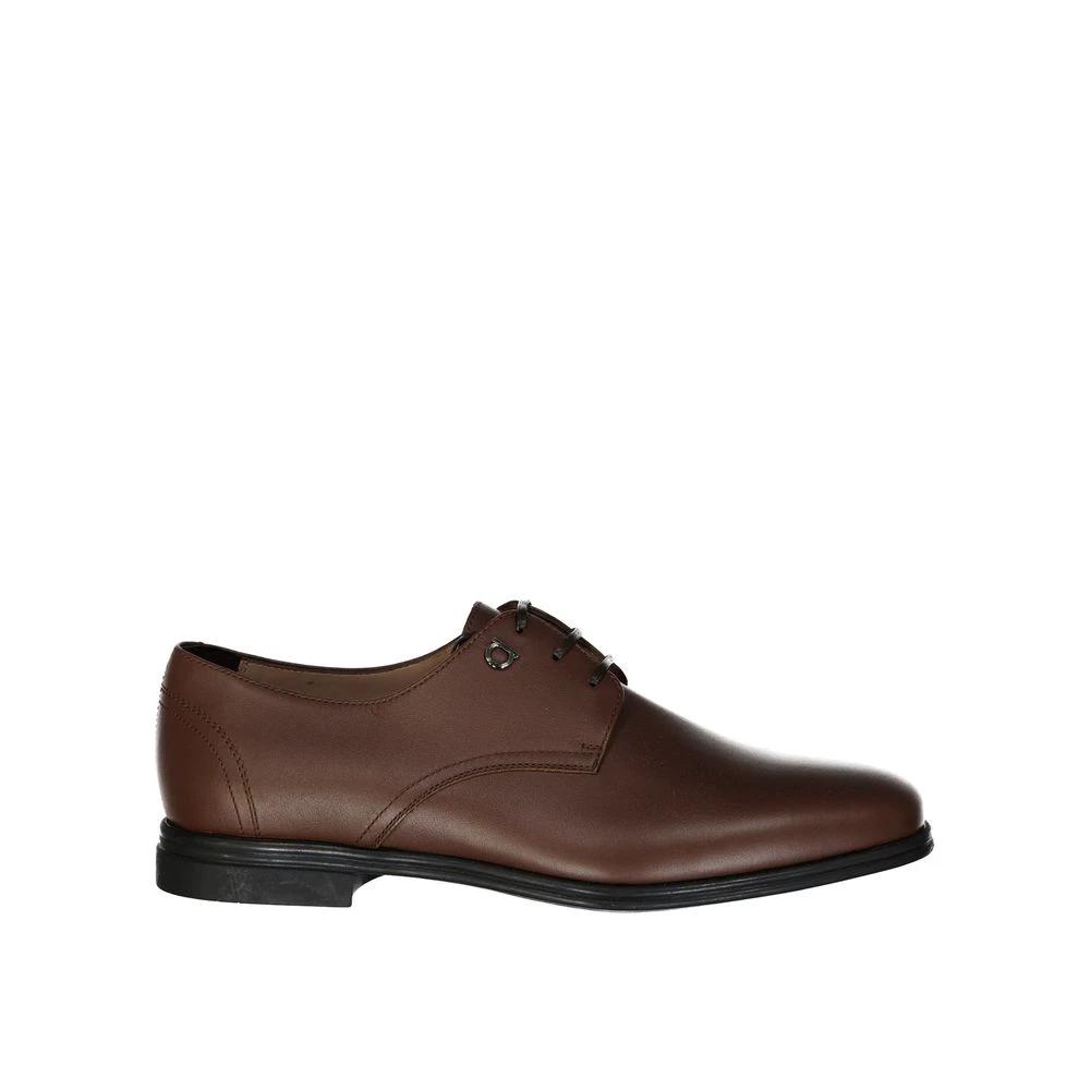 Salvatore Ferragamo Brown Leather Oxfords And Derbies by Salvatore Ferragamo