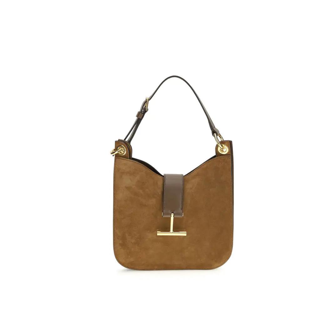 Sac bandoulière Tom Ford Bos Taurus en cuir de veau marron