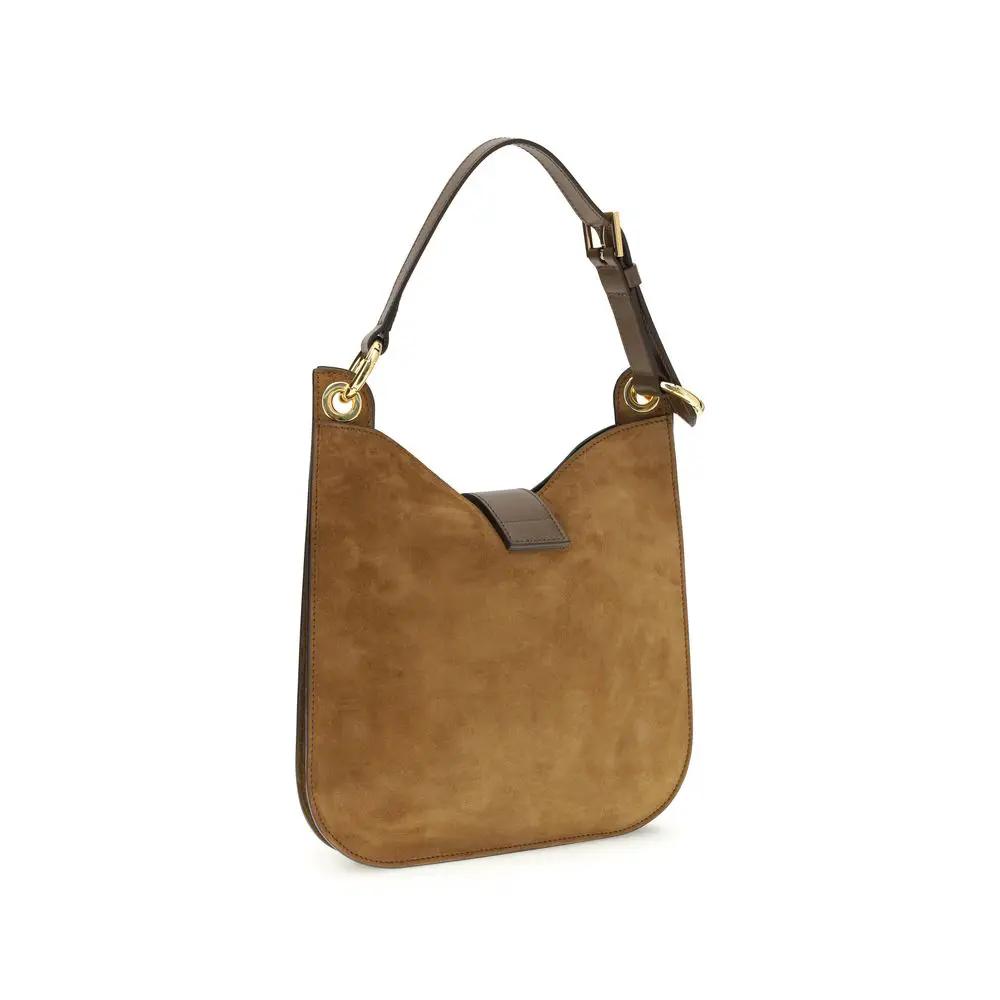 Sac bandoulière Tom Ford Bos Taurus en cuir de veau marron