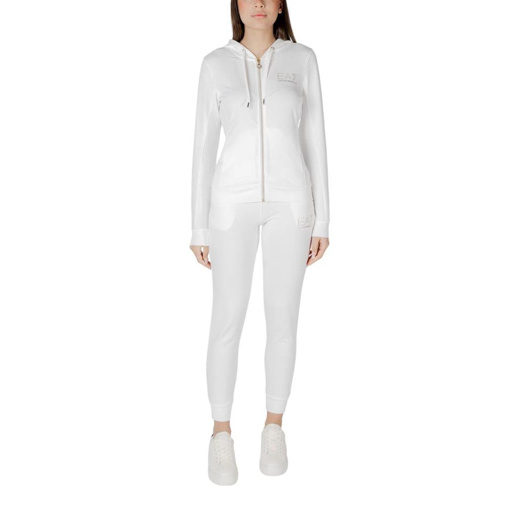 EA7 Emporio Armani Cream Polyester Tracksuit by EA7 Emporio Armani