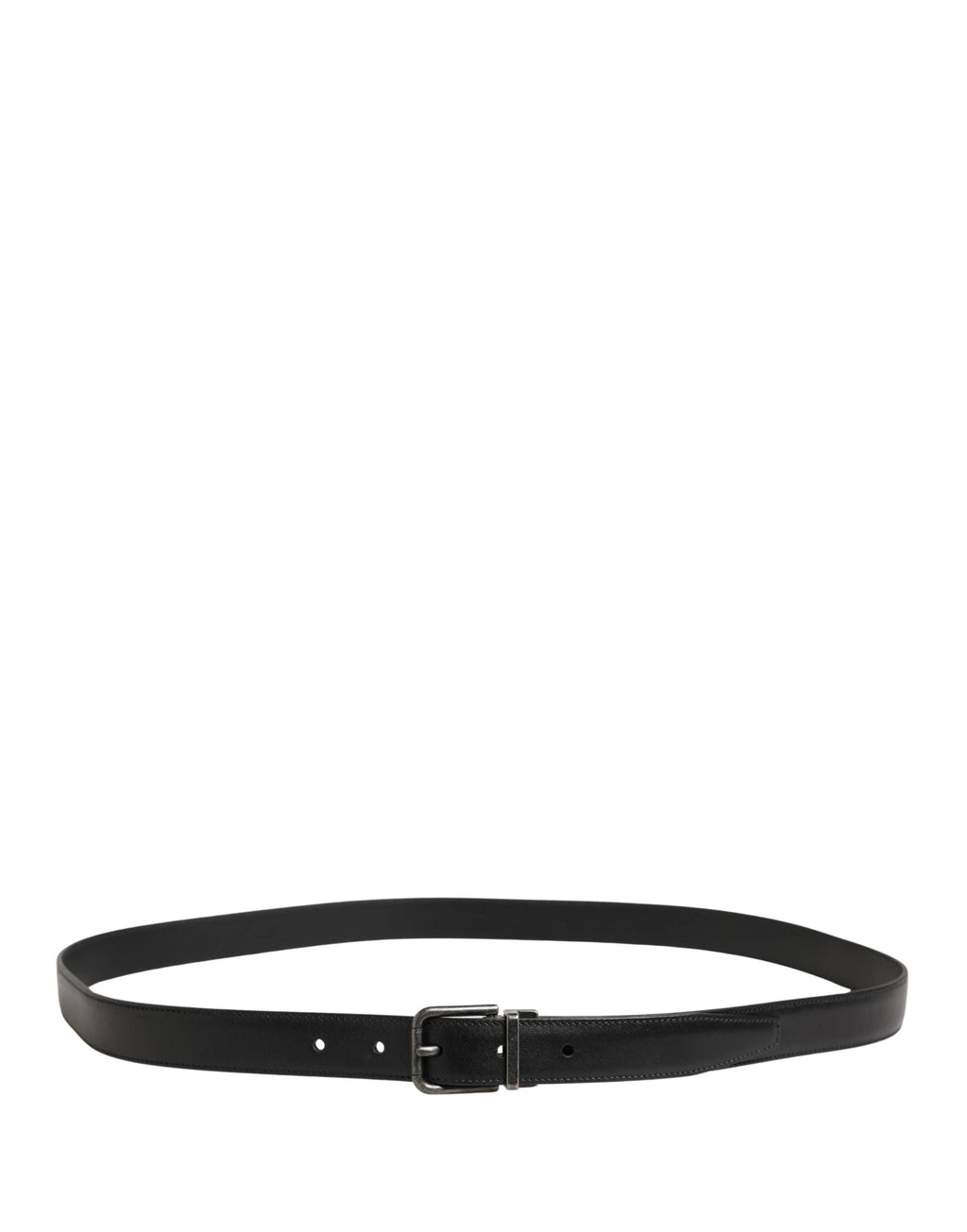 Ceinture Dolce &amp; Gabbana pour homme, en cuir noir classique avec boucle en métal