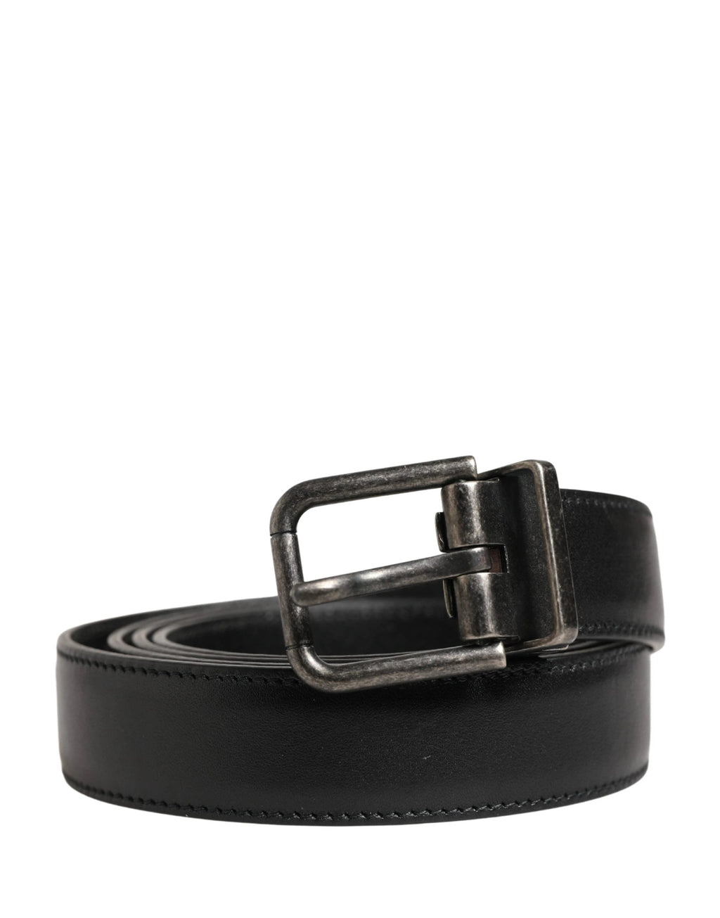 Ceinture Dolce &amp; Gabbana pour homme, en cuir noir classique avec boucle en métal