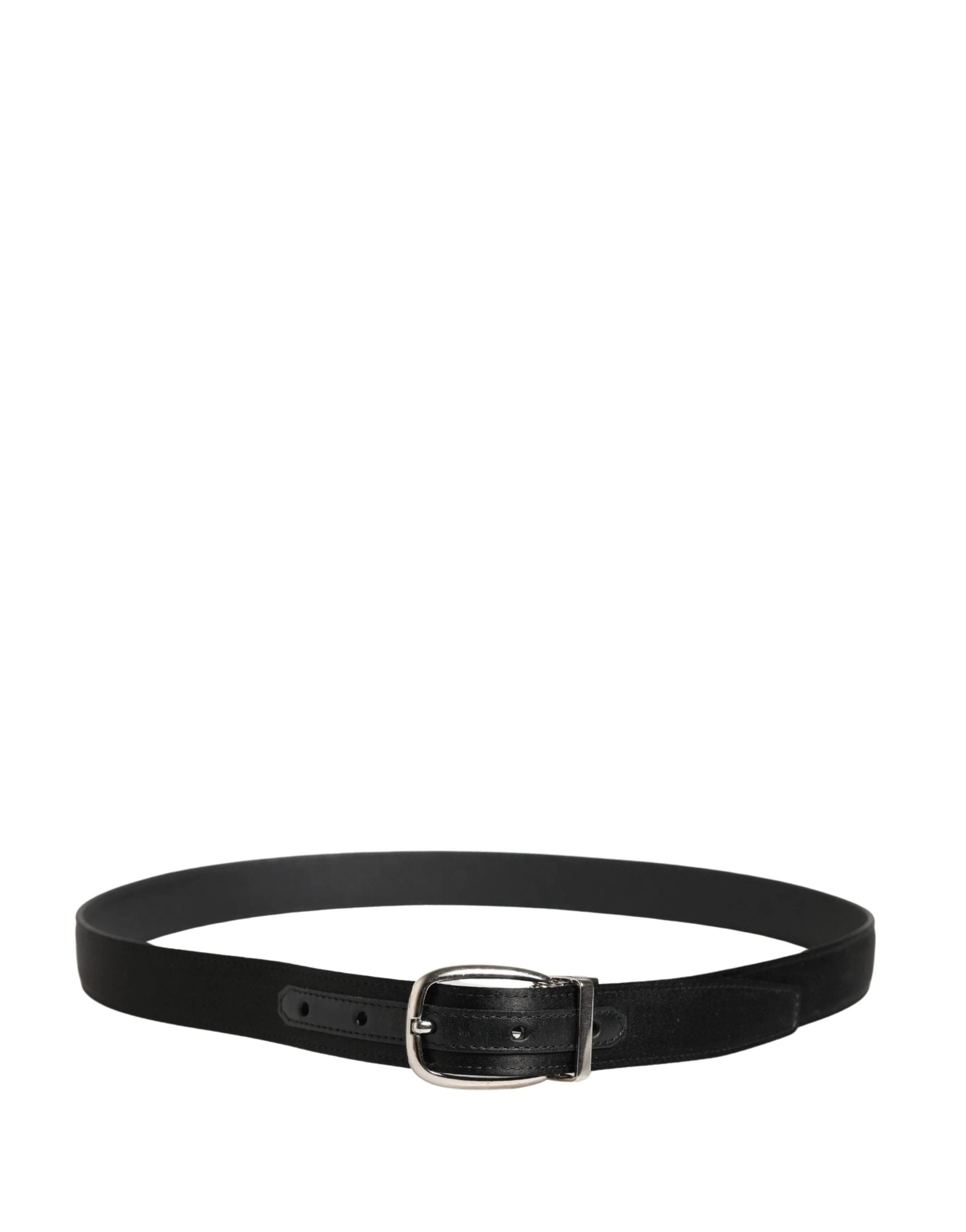 Ceinture Dolce &amp; Gabbana pour homme, en cuir noir classique avec boucle en métal