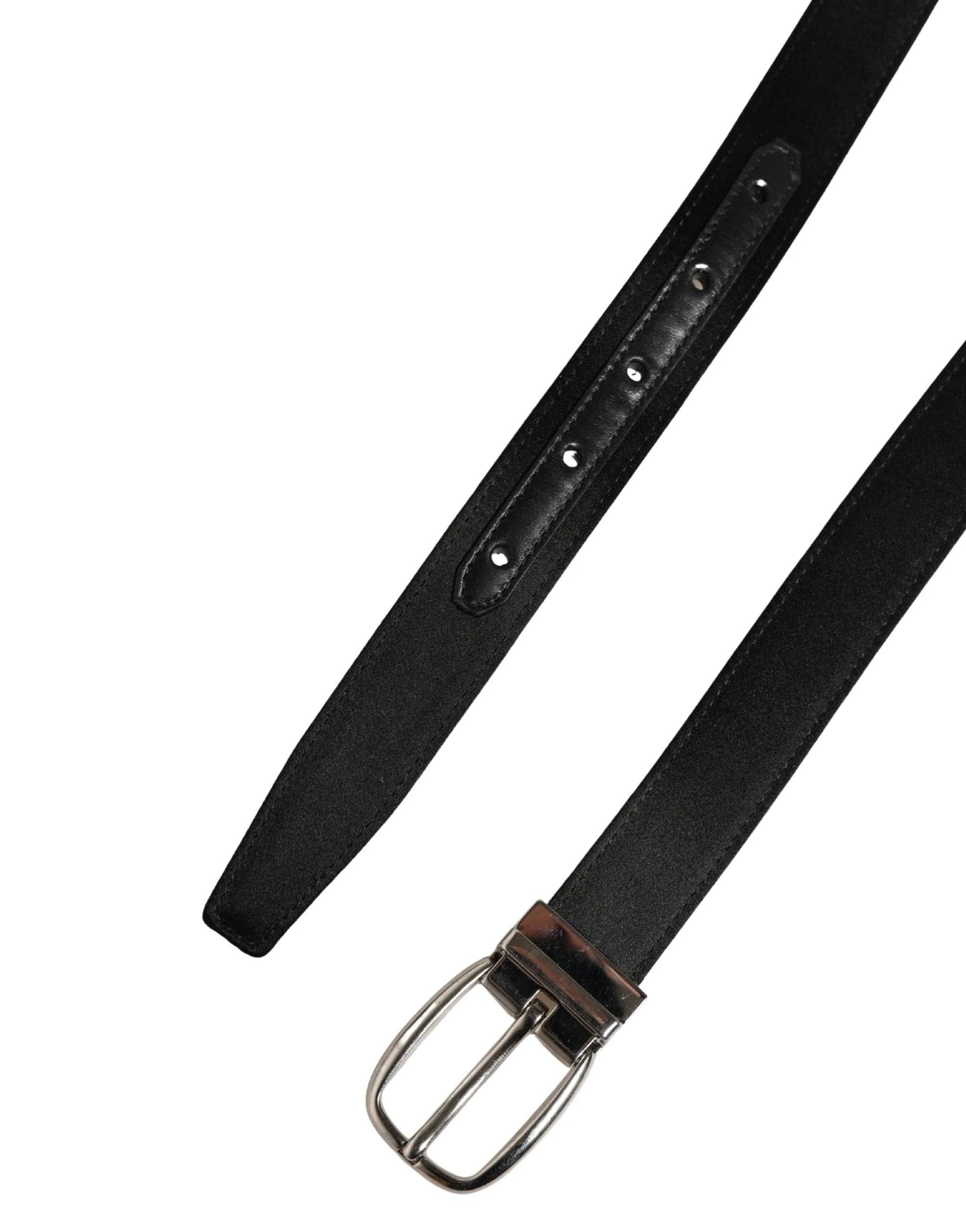 Ceinture Dolce &amp; Gabbana pour homme, en cuir noir classique avec boucle en métal