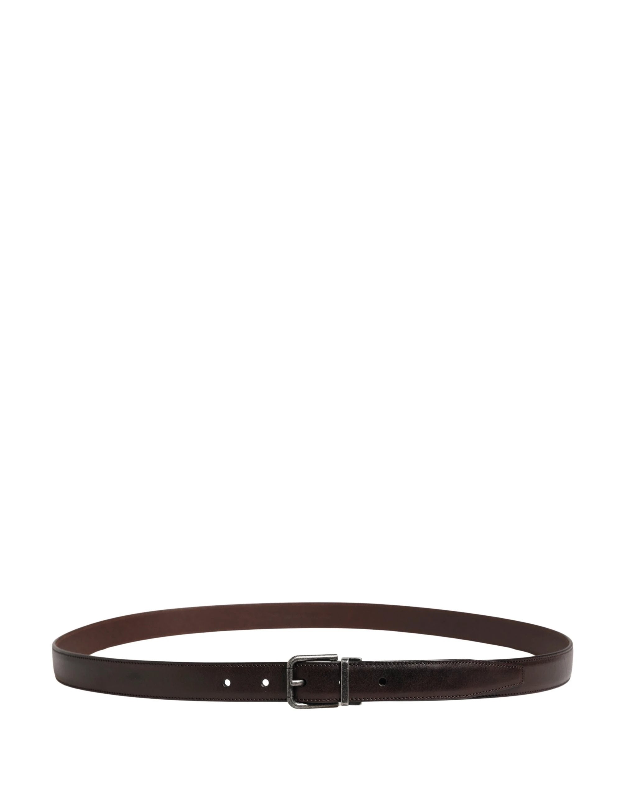 Ceinture Dolce &amp; Gabbana pour homme, en cuir marron classique avec boucle en métal