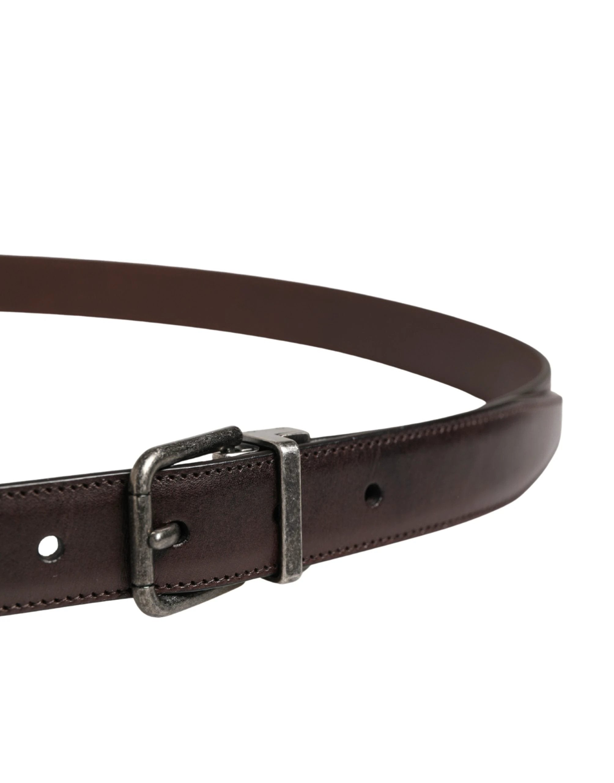 Ceinture Dolce &amp; Gabbana pour homme, en cuir marron classique avec boucle en métal
