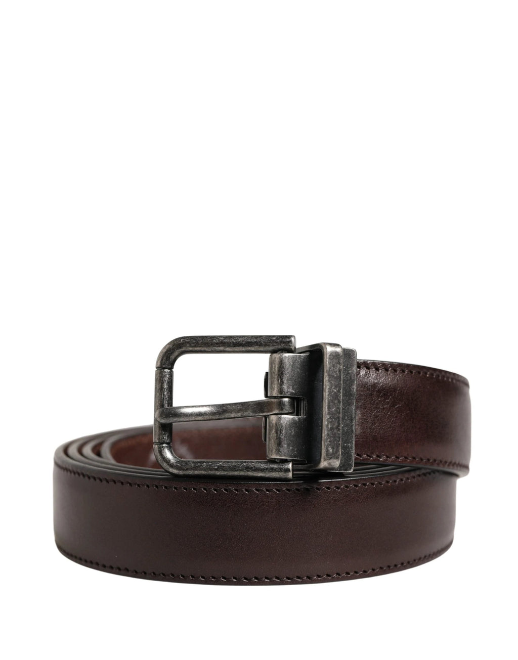 Ceinture Dolce &amp; Gabbana pour homme, en cuir marron classique avec boucle en métal