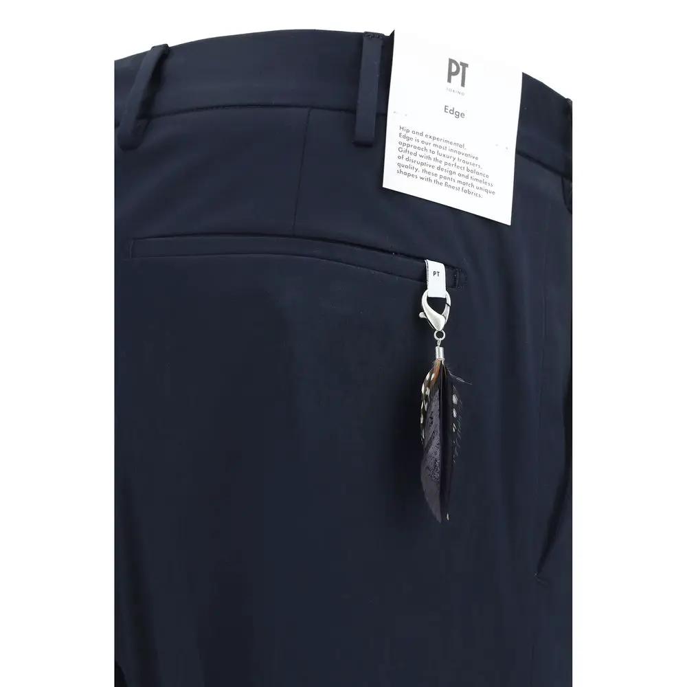 Pantalon décontracté en coton bleu PT Torino