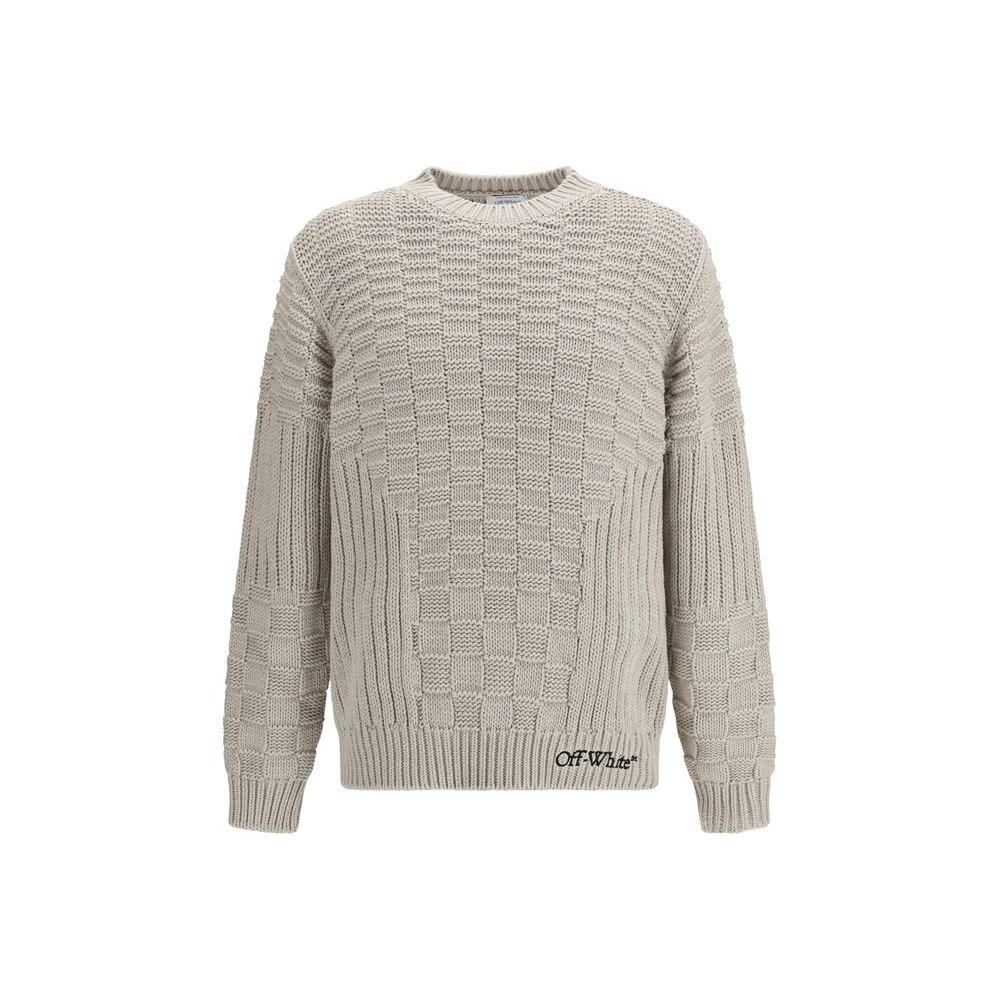 Off-White Beige Cotton Sweatshirt