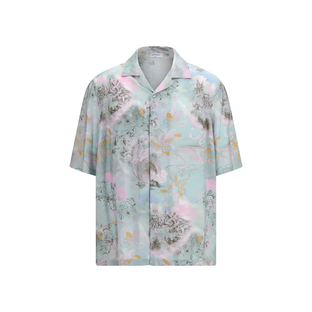 Off-White Multicolor Viscose Pattern Shirt