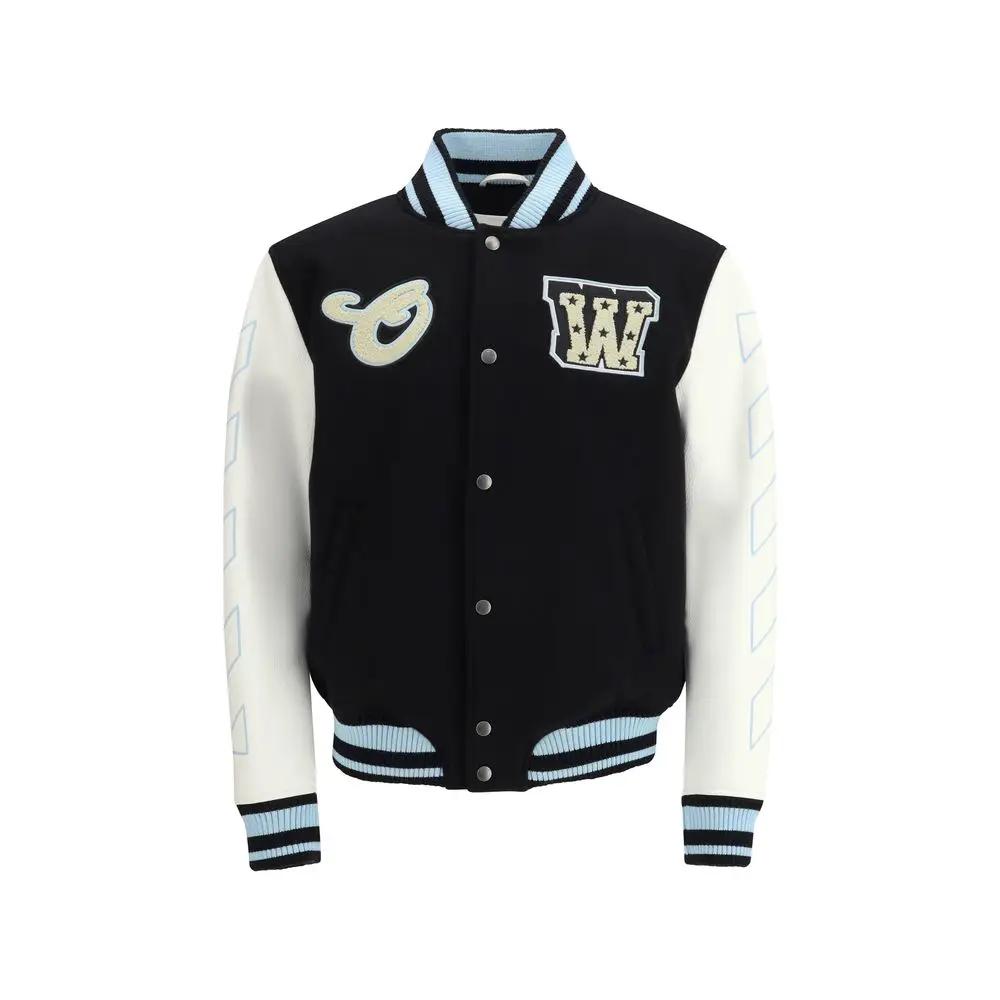 Bomber en laine noir Off-White