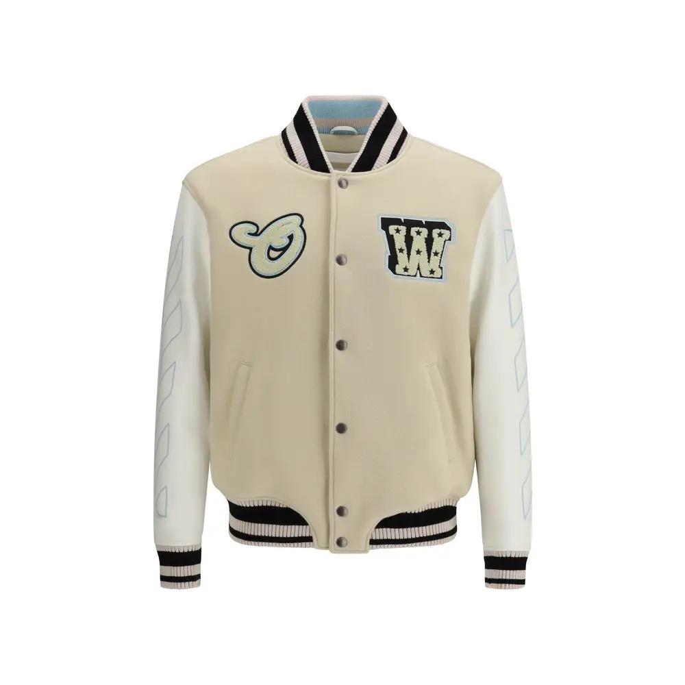 Bomber Off-White en laine beige