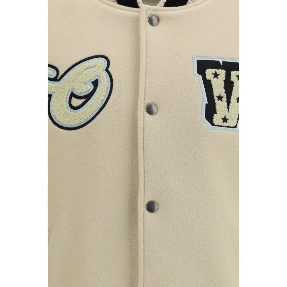 Bomber Off-White en laine beige