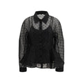 Chemise Ganni noire à motifs en polyester recyclé