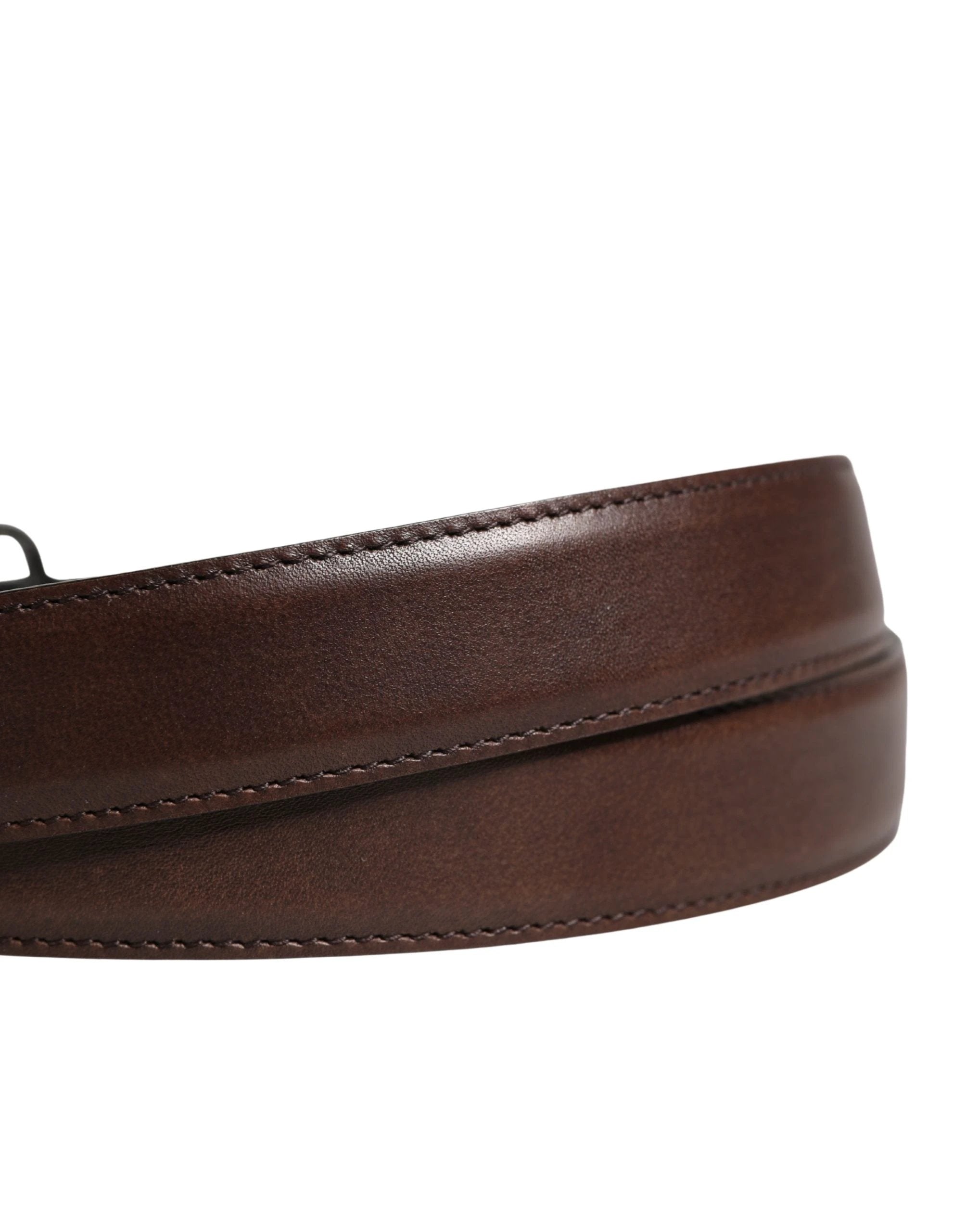 Ceinture Dolce &amp; Gabbana pour homme, en cuir marron classique avec boucle en métal