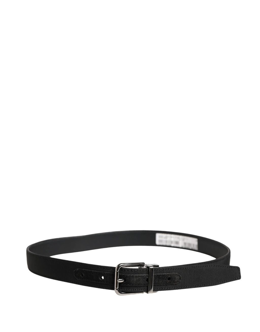 Ceinture Dolce &amp; Gabbana pour homme en cuir viscose noir avec boucle métallique