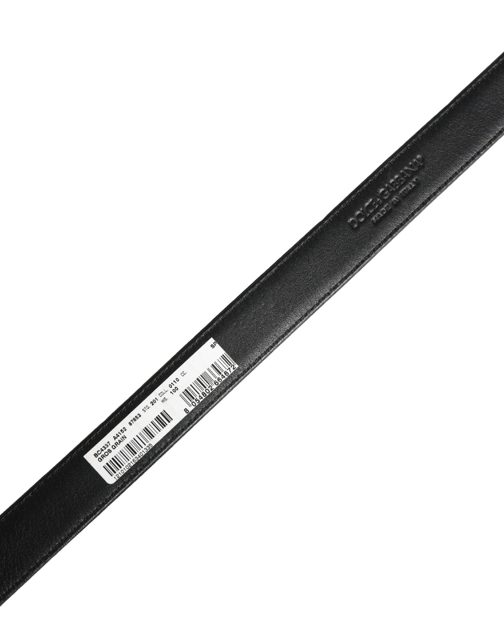 Ceinture Dolce &amp; Gabbana pour homme en cuir viscose noir avec boucle métallique