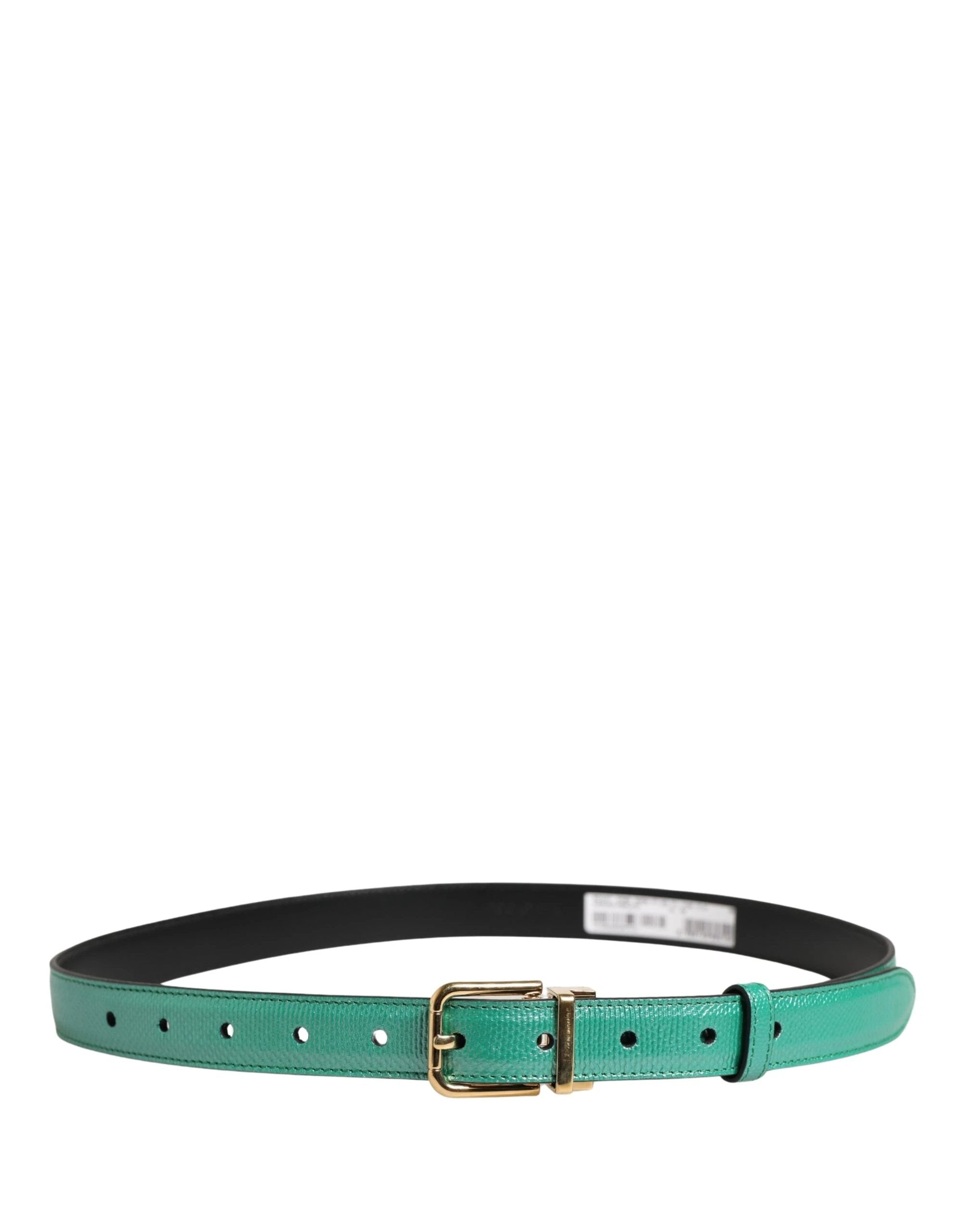 Ceinture Dolce &amp; Gabbana pour homme, en cuir vert classique avec boucle en métal