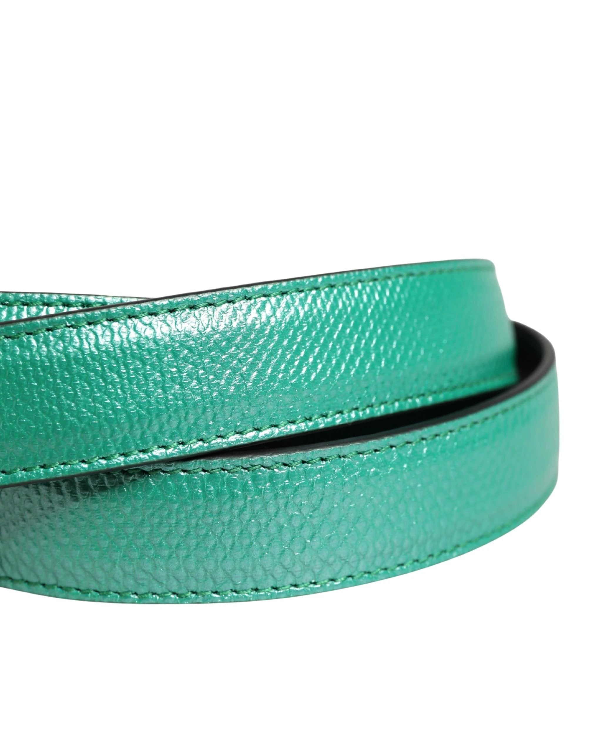 Ceinture Dolce &amp; Gabbana pour homme, en cuir vert classique avec boucle en métal