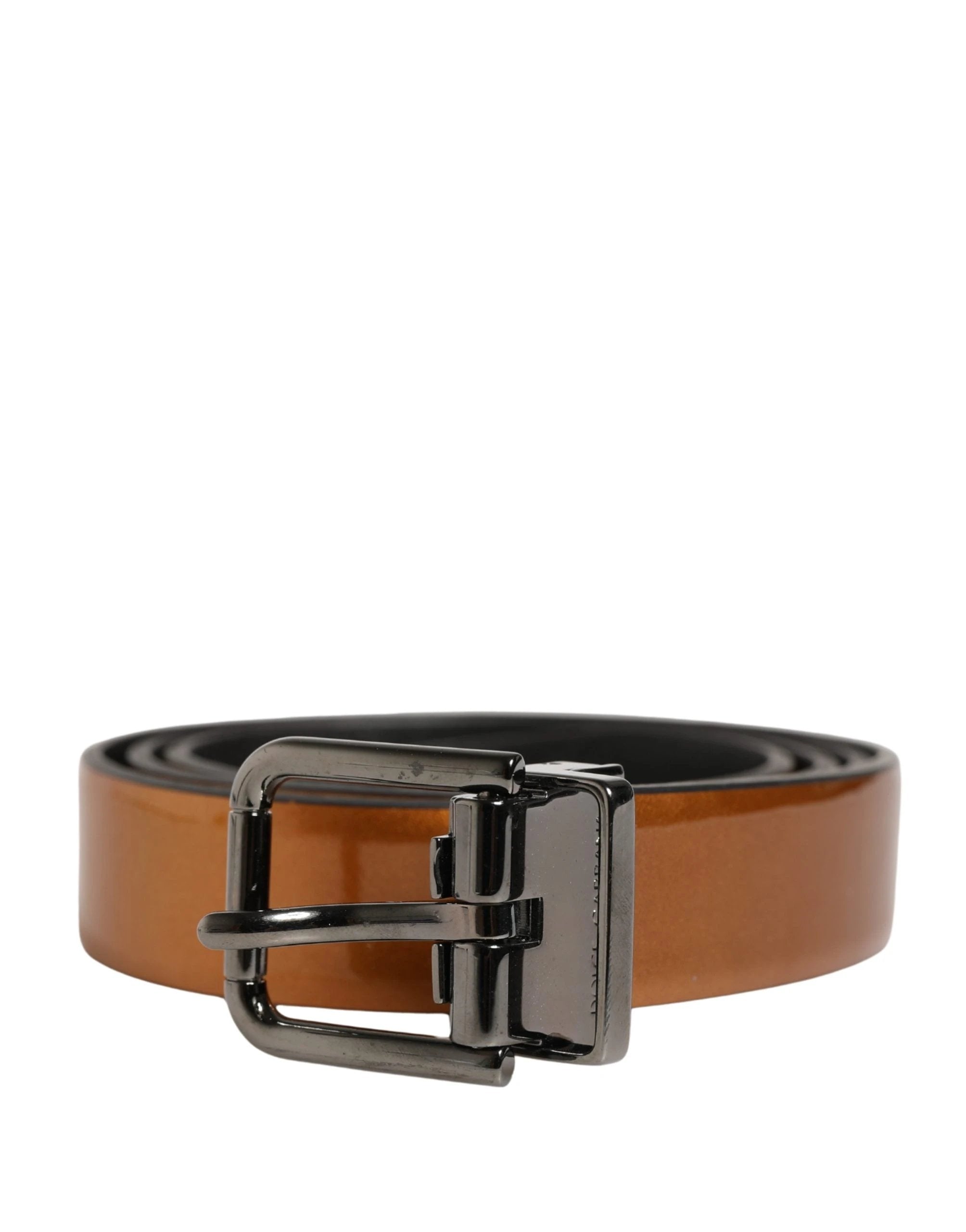 Ceinture Dolce &amp; Gabbana pour homme, en cuir marron classique avec boucle en métal