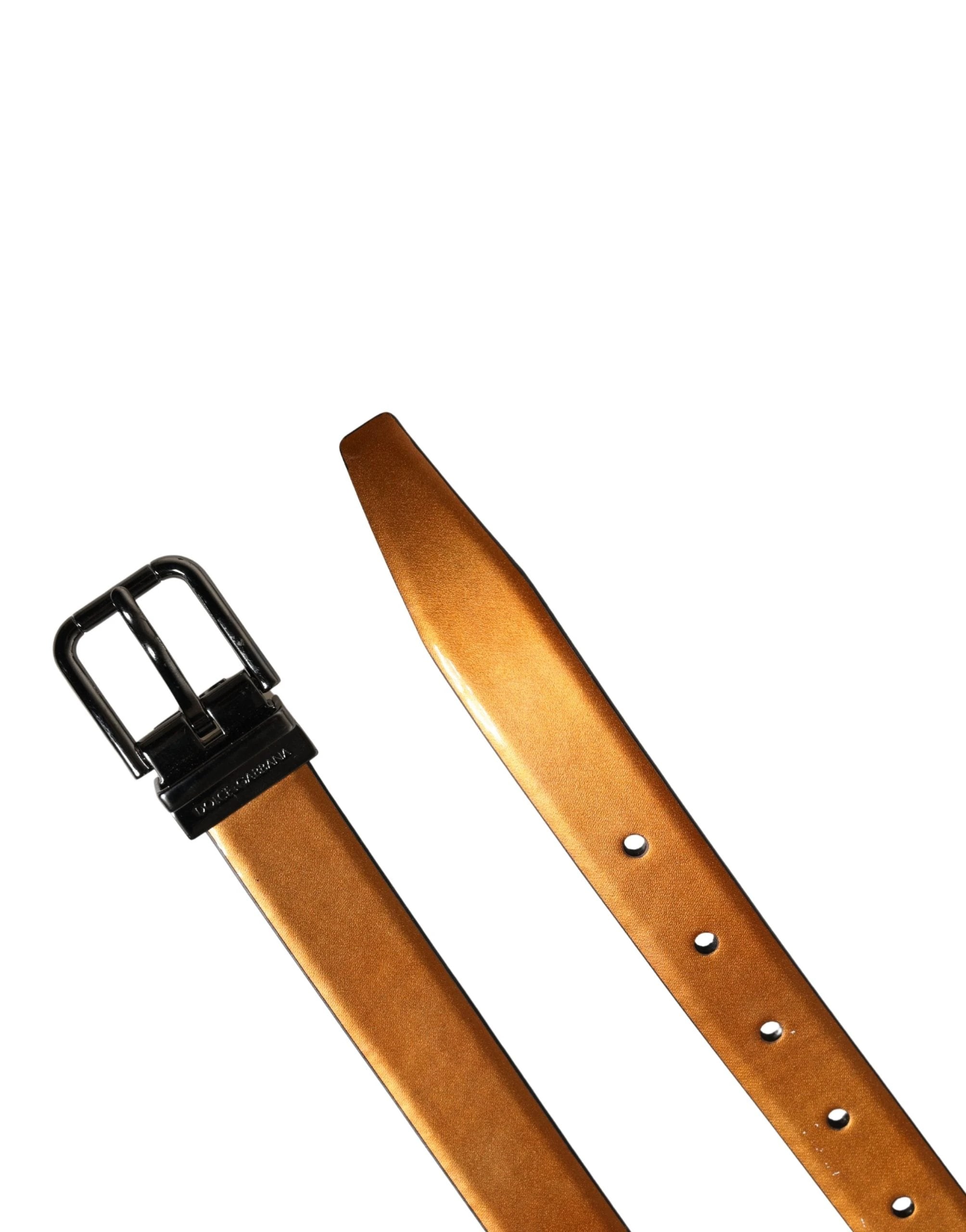 Ceinture Dolce &amp; Gabbana pour homme, en cuir marron classique avec boucle en métal