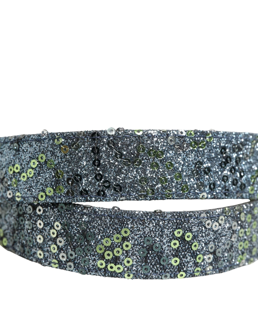 Ceinture Dolce &amp; Gabbana pour homme, à sequins multicolores et boucle en métal argenté