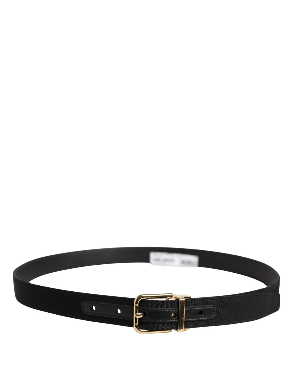Ceinture Dolce &amp; Gabbana en cuir viscose noir avec boucle en métal doré
