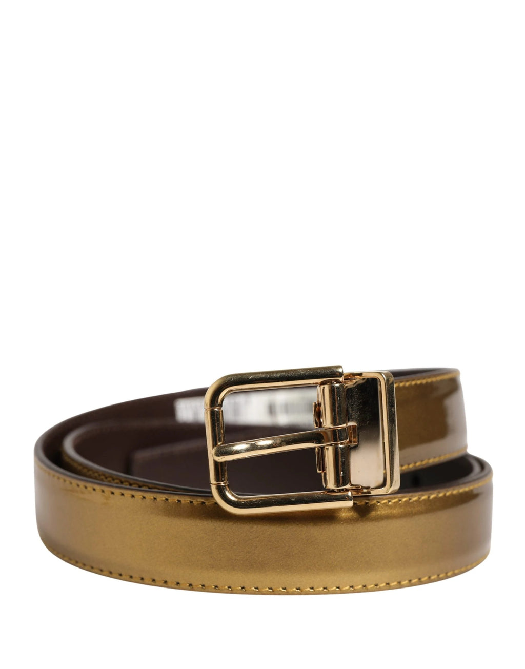Ceinture Dolce &amp; Gabbana pour homme, en cuir doré classique avec boucle métallique