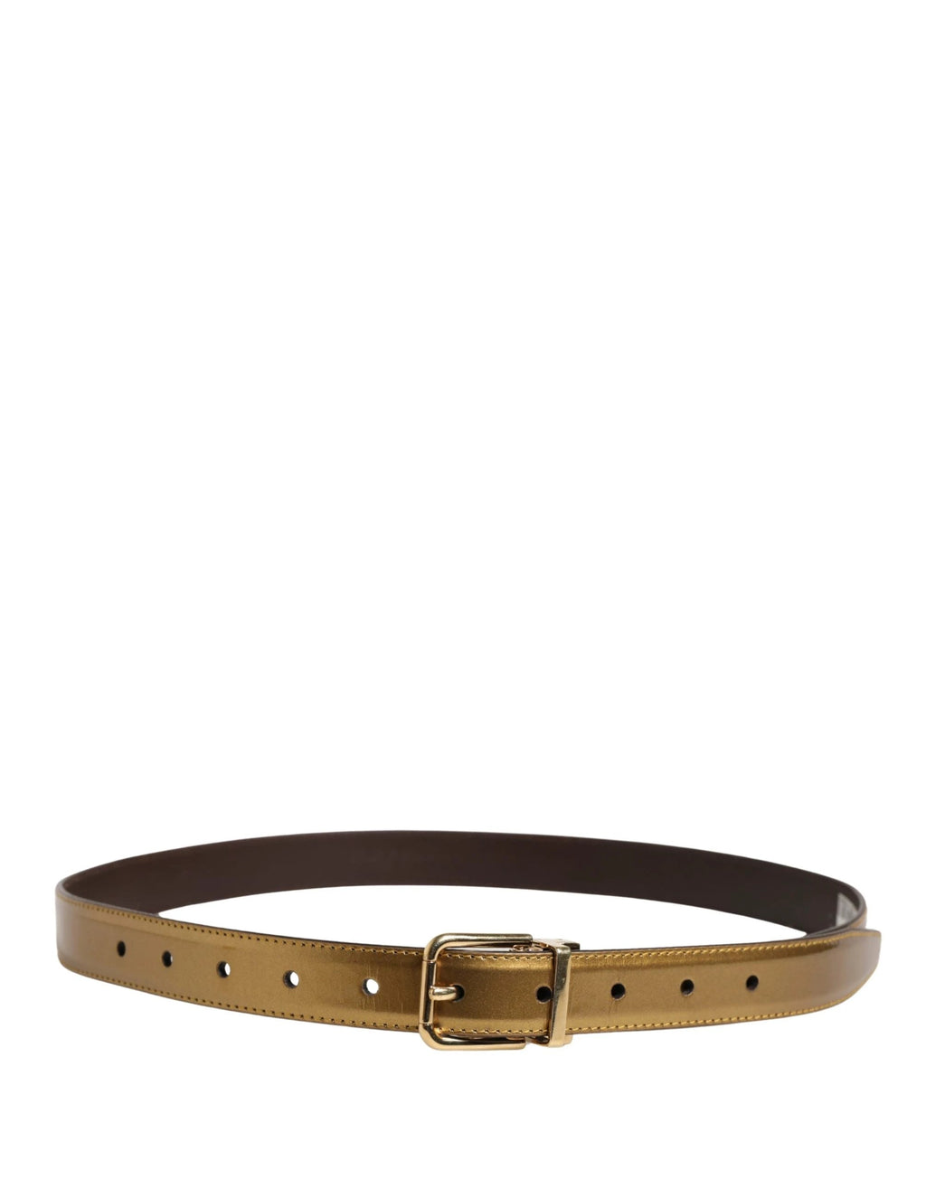 Ceinture Dolce &amp; Gabbana pour homme, en cuir doré classique avec boucle métallique