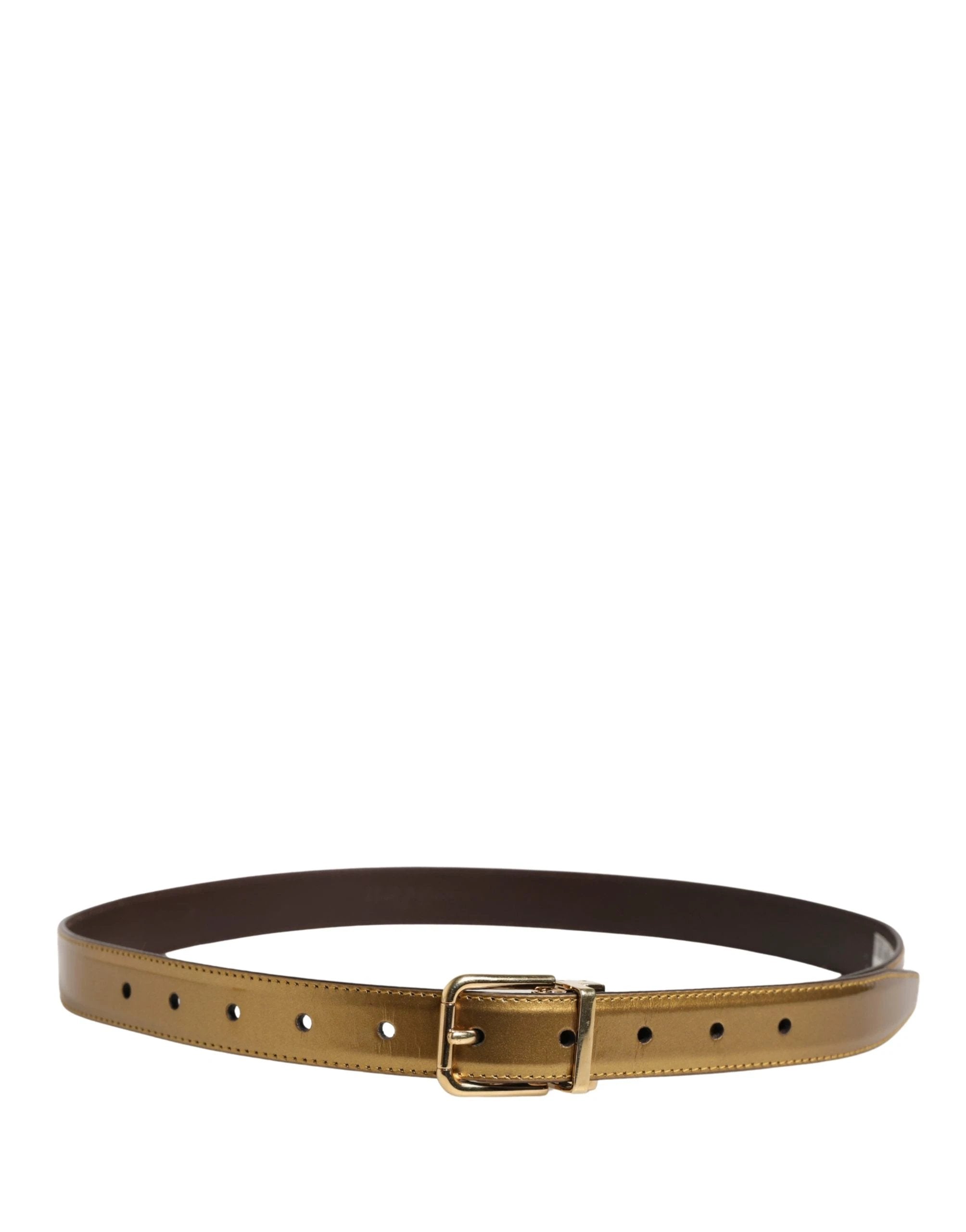 Ceinture Dolce &amp; Gabbana pour homme, en cuir doré classique avec boucle métallique