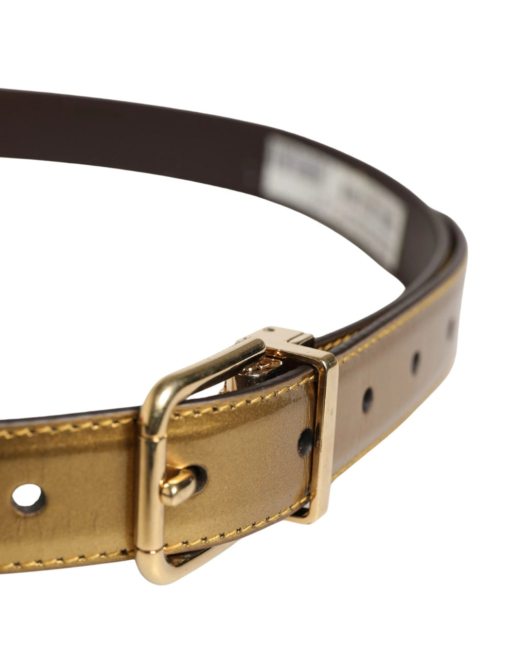 Ceinture Dolce &amp; Gabbana pour homme, en cuir doré classique avec boucle métallique