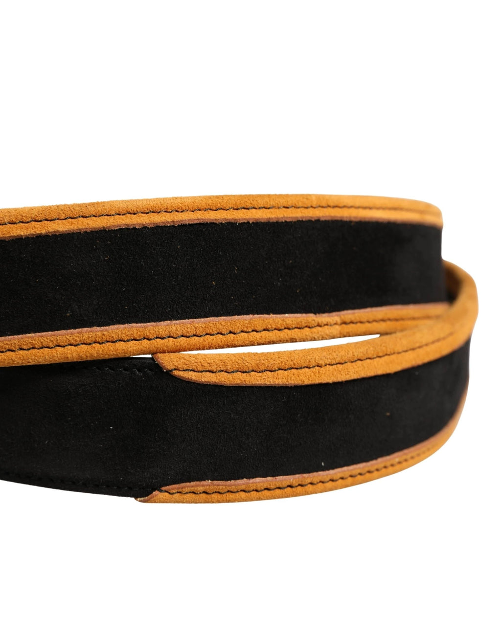 Ceinture Dolce &amp; Gabbana pour homme, noire et orange, en polyester avec boucle métallique