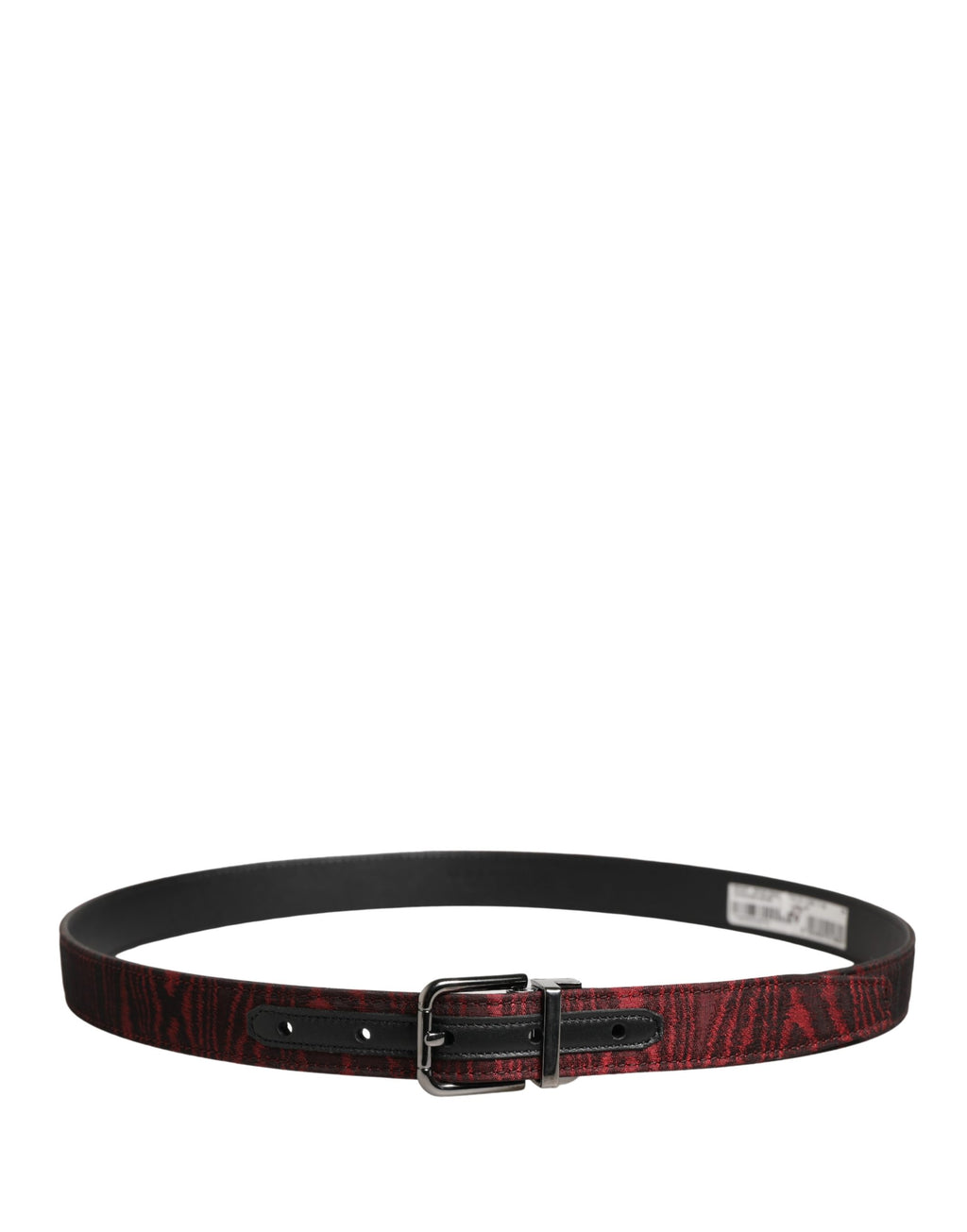 Ceinture Dolce &amp; Gabbana pour homme, rouge, jacquard, acétate, boucle métallique